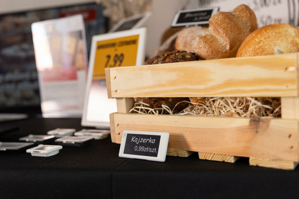 stoisko z etykietami elektronicznymi na Śniadaniu dla piekarni, cukierni i kawiarni Jantar