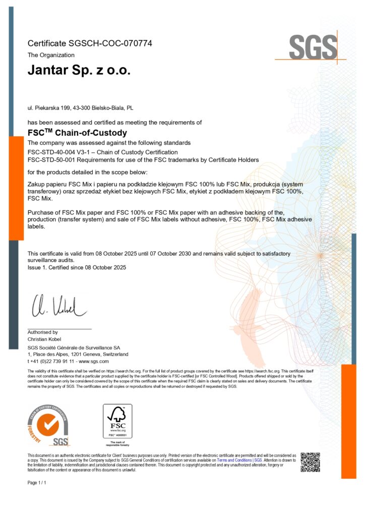 certyfikat FSC