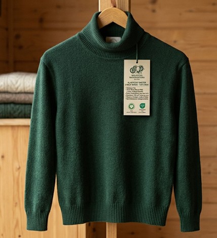 zielony sweter golf